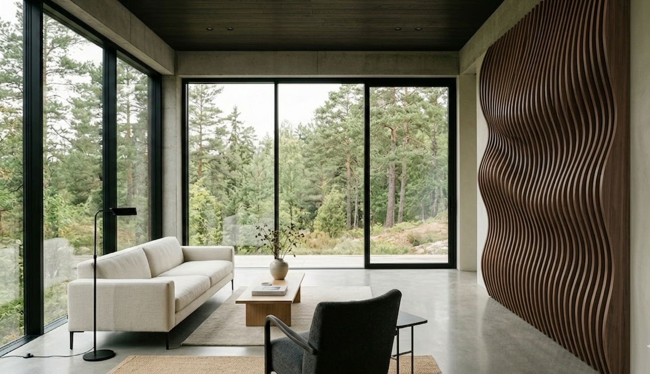 Guide mur paramétrique bois acoustique MOBLIO